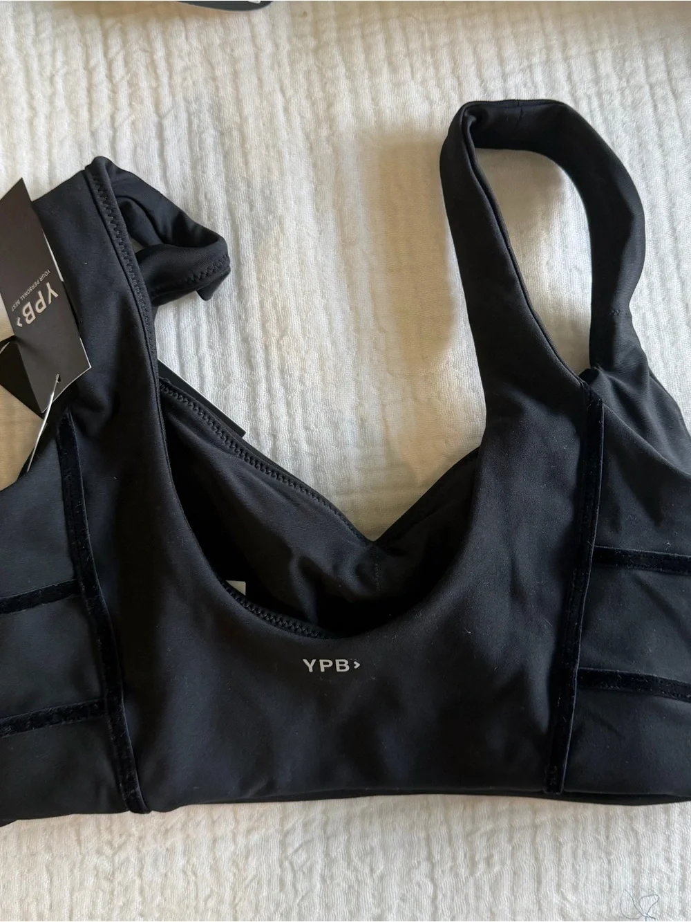 NWT YPB Sweetheart Sports Bra - Black